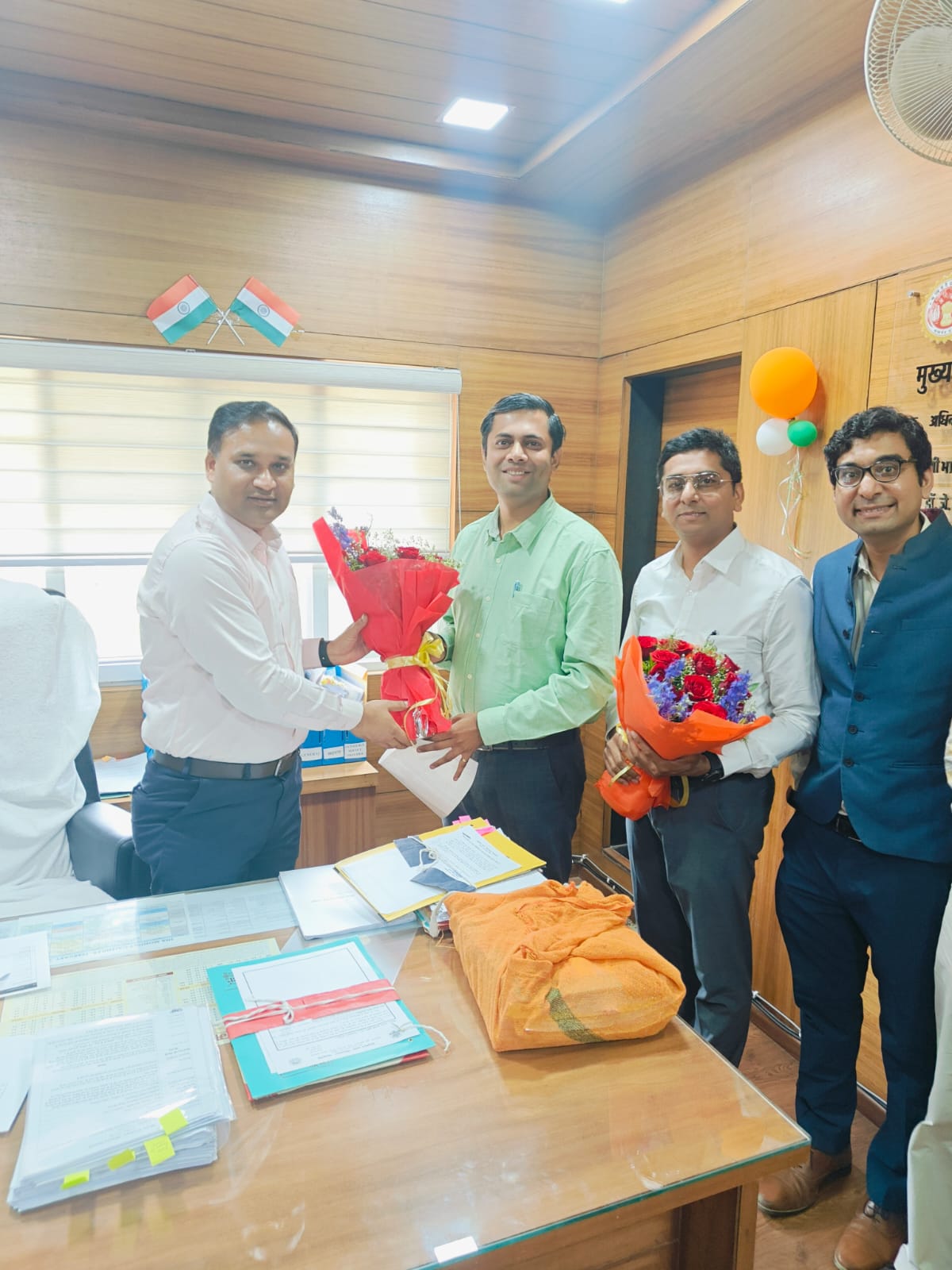 UPHDA with Honourable Shri Tukaram Bharasat ji Members of uphda with honourable shri tukaram bharasat ji ceo Ayushman bharat niramayam madhyapradesh